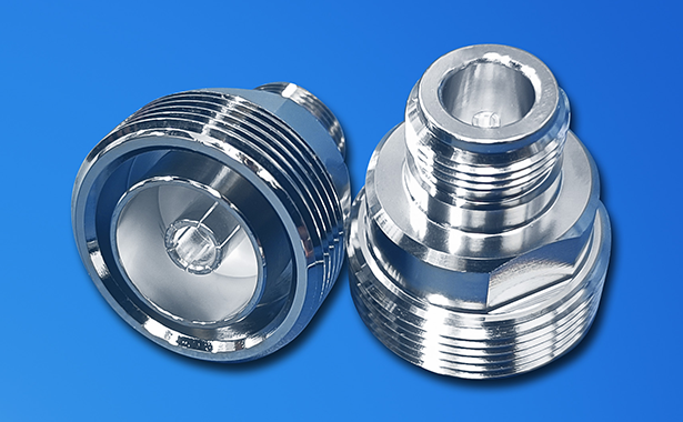 A 7/16 Female to N Type Female Adaptor