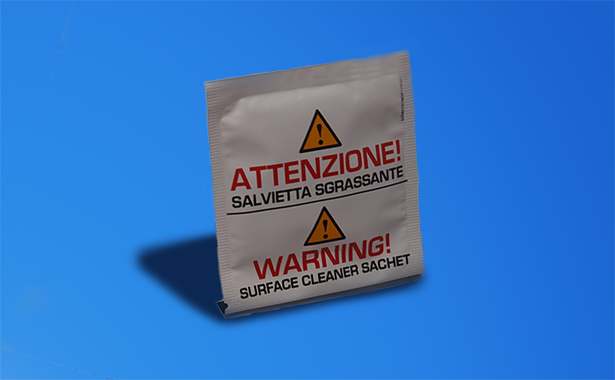 Individually wrapped alcohol wipes for fibre optic cleaning