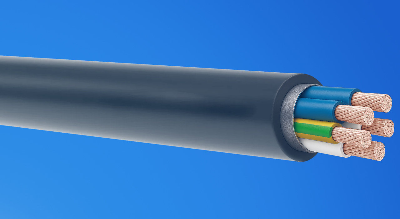 Hughes 5 Core DC Power Cable LSZH Black External