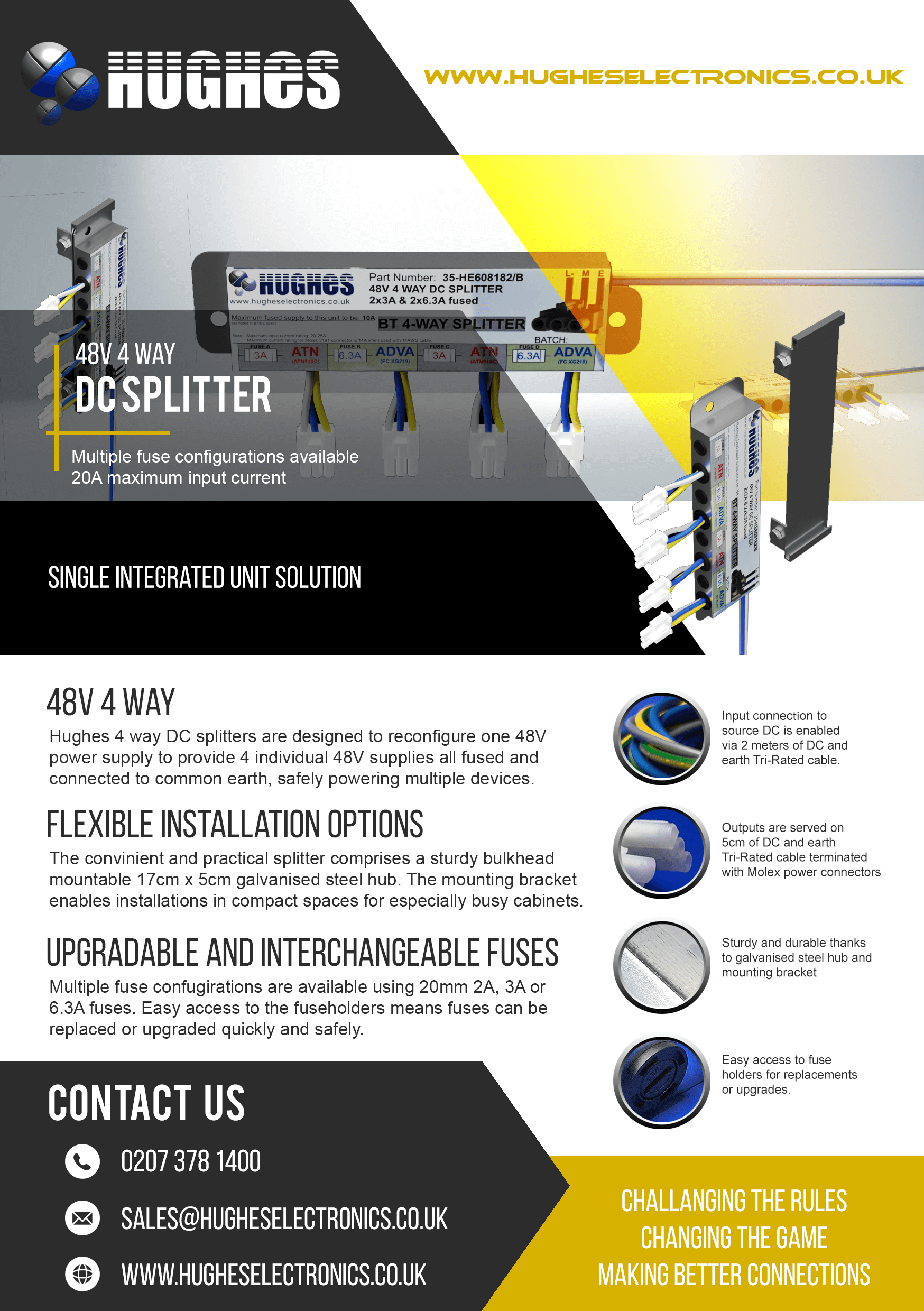 4 way DC splitter