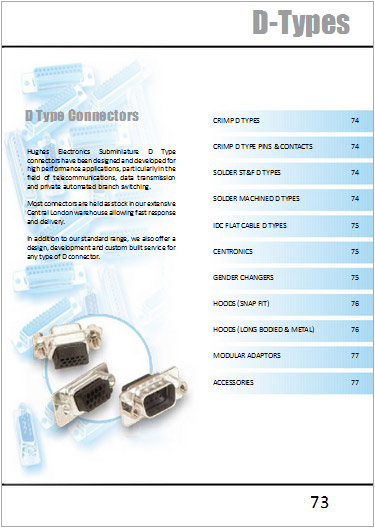 Catalogue D-types section