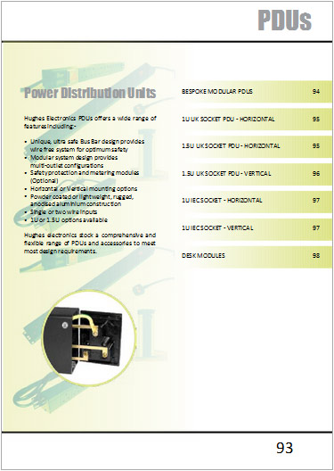 Catalogue Power Distribution Units section