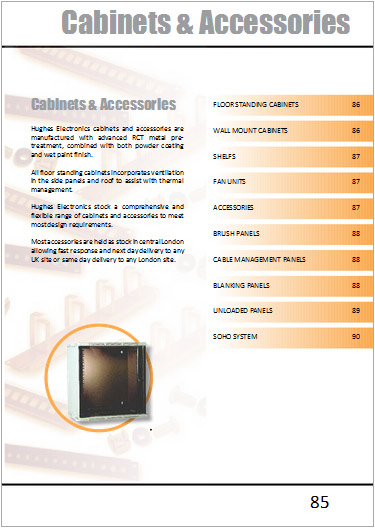 Catalogue Cabinets section