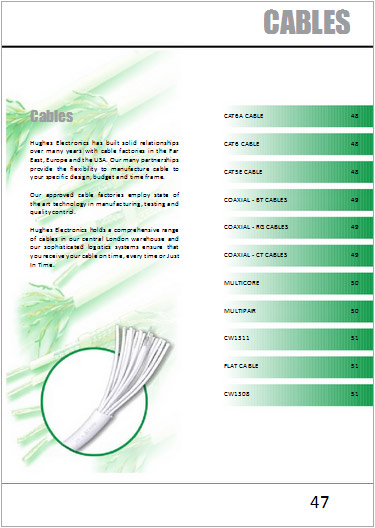 Catalogue Cable section