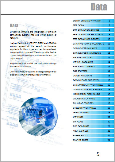 Catalogue data section