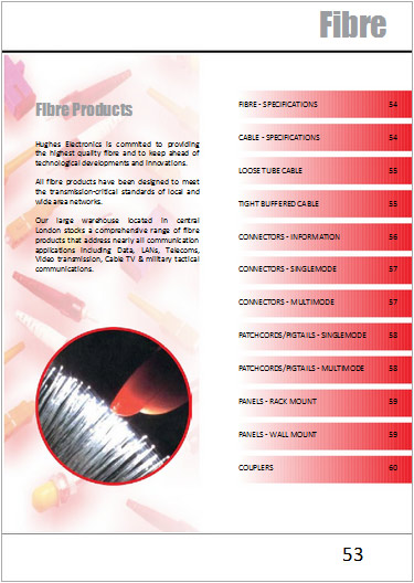 Catalogue Fibre section